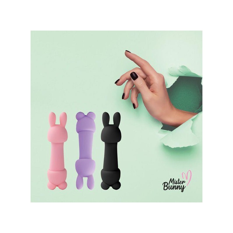 FeelzToys - Mister Bunny Massage Vibrator met 2 Dopjes Paars